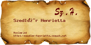 Szedlár Henrietta névjegykártya
